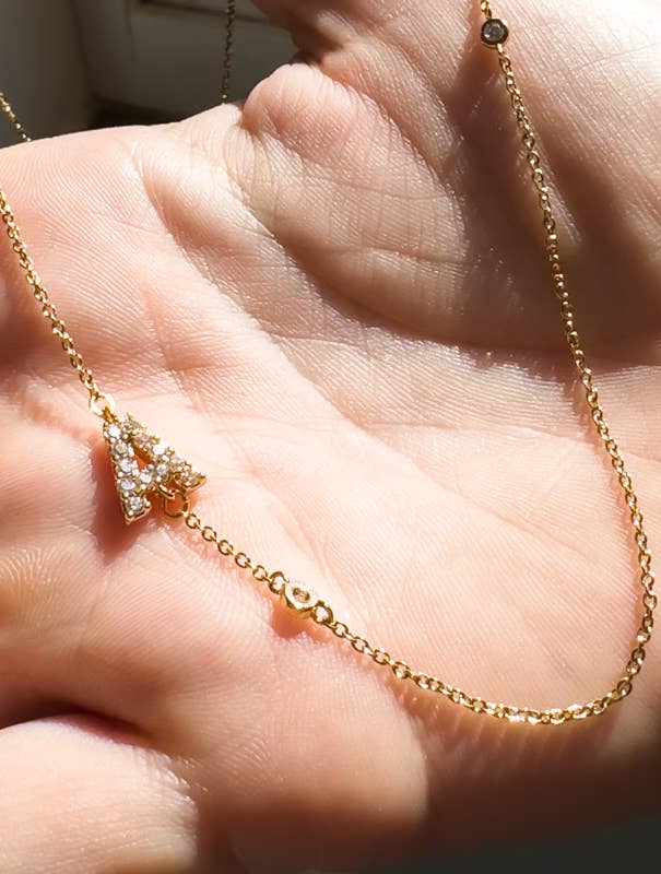 Golden Initial Necklace – 14k Gold Plated
