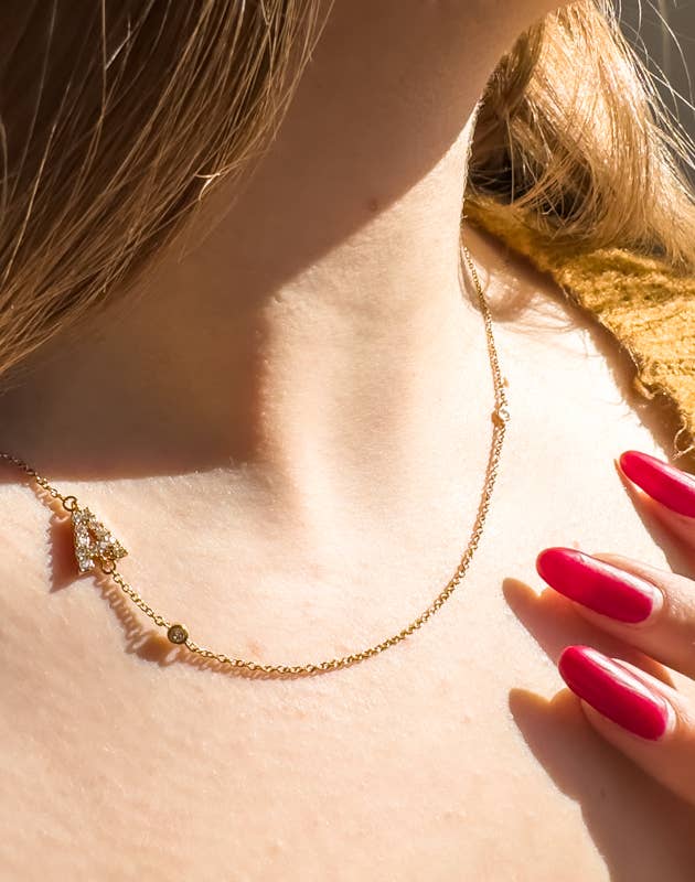 Golden Initial Necklace – 14k Gold Plated