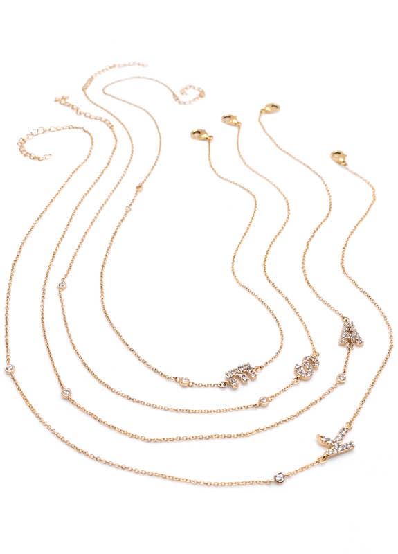 Golden Initial Necklace – 14k Gold Plated