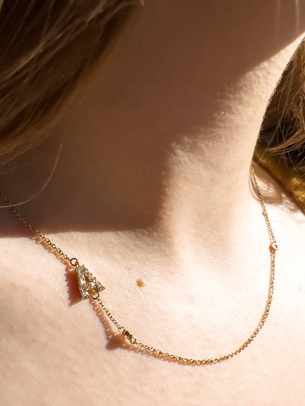 Golden Initial Necklace – 14k Gold Plated